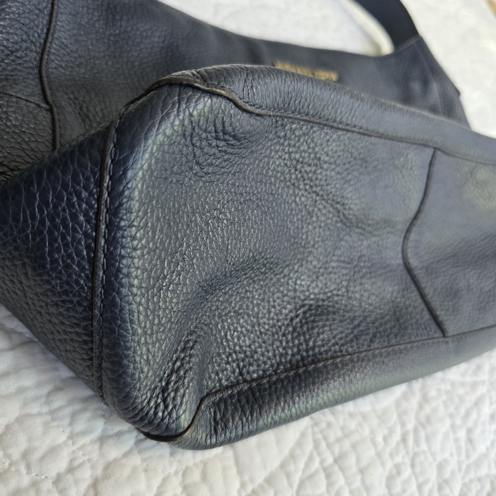 MICHAEL KORS Dark Blue Leather Hobo Bag with Tassels - Picture 5 of 16
